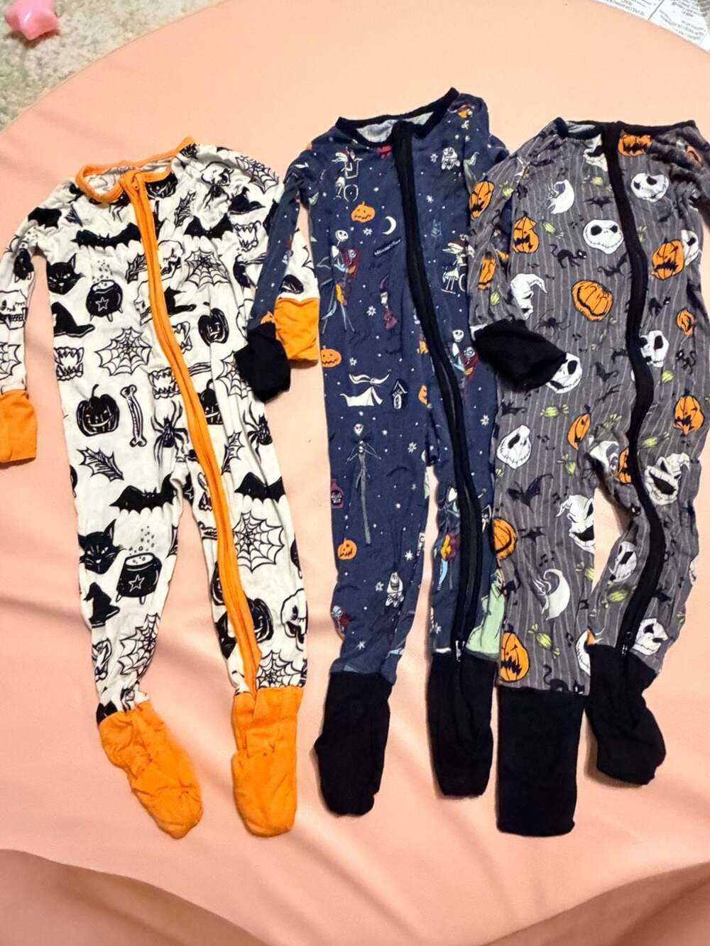 Little Sleepies Halloween Pajamas Bundle 6-12 Months Nightmare Before Christmas